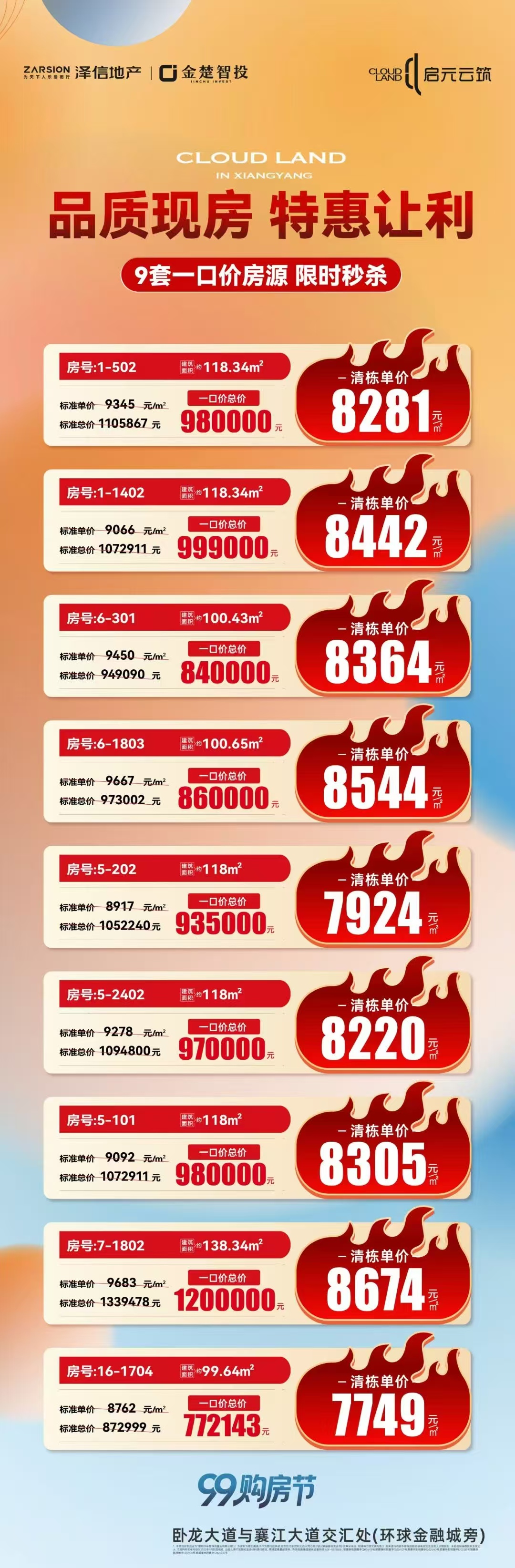 启元云筑    好房好价   9套限时一口价