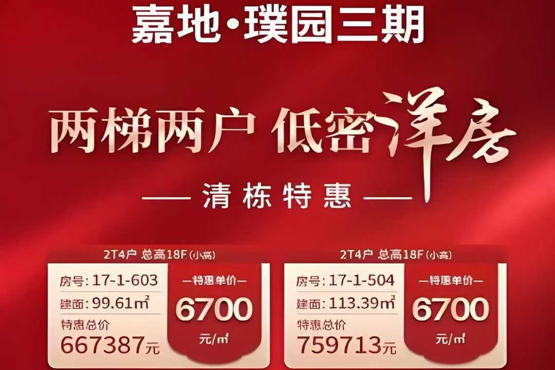 利达璞园3期    清栋特惠    8套一口价房源